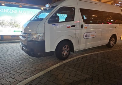 Airport shuttle maxi van by trusted local transport provider