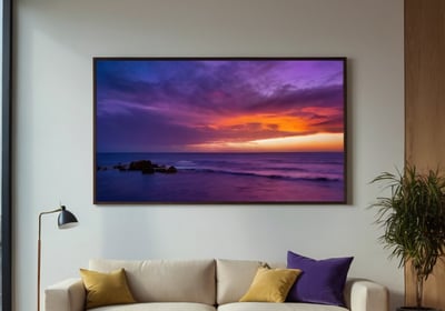 Imagen de un marco de FOAM con un retrato de atardecer