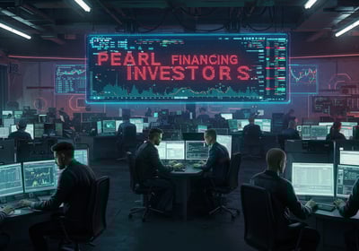 a group of people sitting at desks in a room