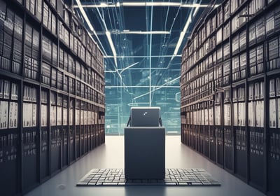 A wooden framed artwork displaying the word 'Digital' in blue letters set against a muted green background. Vertical panels in the background contain various combinations of letters and phonetic symbols in blue on a beige surface.