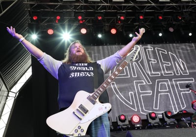 Tommi Holappa, guitarist of the Swedish stoner rock band GREENLEAF