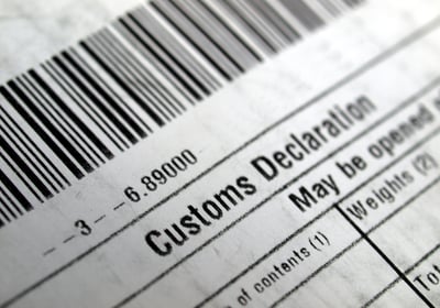 Customs form for import