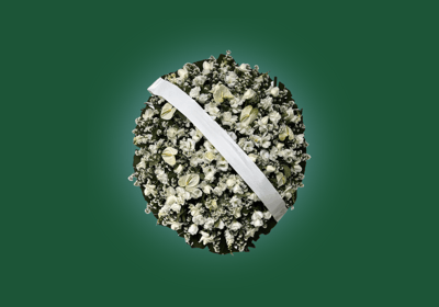 Imagem de coroa de flores B especial branca do grupo maya do serviço funerário de são paulo