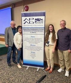 Picture of Allan Wesley, Terry Noble, Coreen Rayner, and Cassidy Sinclair at AAPG Conference
