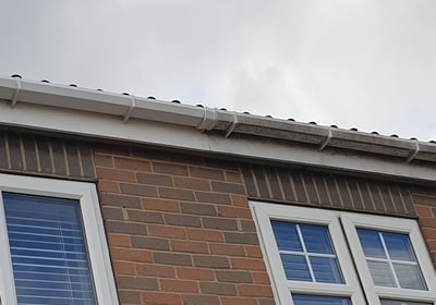 After photo of a gutter cleaning job in Hull, showing fully cleared gutters and clean fascia for imp