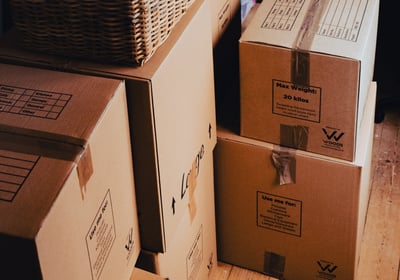 removals boxes in a pile