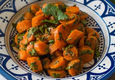 carottes marinées à la charmoula marocaine