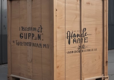 hand built crate with shutters ready for shipment