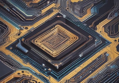 A 3D rendering of a microchip with the letters 'AI' prominently displayed on its surface, set on a dark, circular platform.
