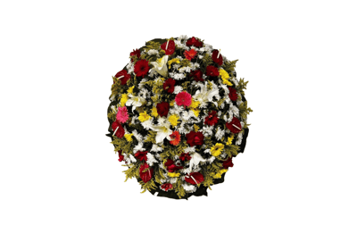 Imagem mostra coroa de flores da Velar em São Paulo