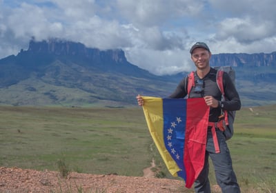 Turista Croata en su primer día de caminata