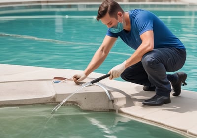 A building with a prominent red and white sign labeled 'SERVICE' against a bright blue sky with some clouds. The structure has a modern, industrial appearance with sleek lines and a clean design. A light fixture is visible on the wall.
