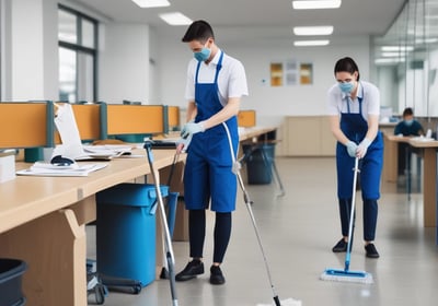 A modern building facade with large blue-tinted windows and a white exterior. The entrance is labeled Student Services Centre. Palms and shrubs are visible in the foreground, adding greenery.