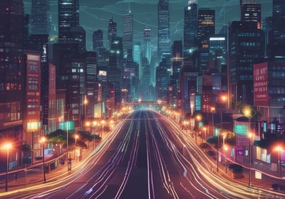 A telecommunications tower stands on a snow-covered mountain peak with rugged mountains and a clear blue sky in the background, creating a contrast between technology and nature.