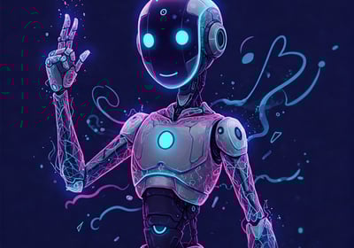 Robot humanoide que representa a Claude según Gemini.