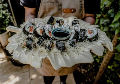Sushi gourmet para eventos en Málaga. Originalidad, frescura y presentación impecable con La Santa