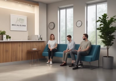 a man riding a skateboard down a street next to tall buildings