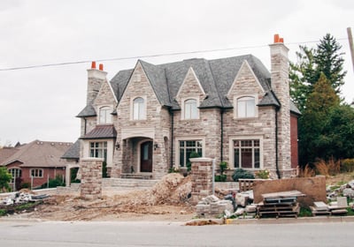 a house with a lot of rubble and rubble