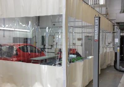 spray booth and smart repair curtains