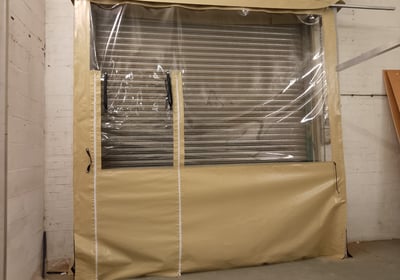 size 10 industrial zip with pvc fabric. roller htter door curtain