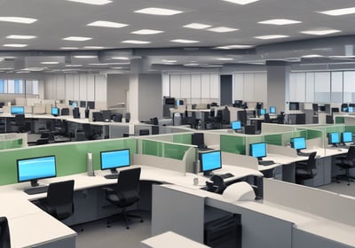 The image displays a computer screen interface of ChatGPT, showcasing different sections labeled as Examples, Capabilities, and Limitations. Each section contains brief explanatory text and an icon related to its function. The text appears slightly blurry due to the focus of the camera.