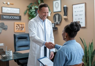 chiropractor getting a new patient