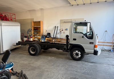 Dismantled donor truck