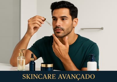 Homem cuidando da sua Beleza masculina através de um cuidado especial com a pele