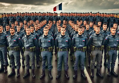 soldats au rassemblement garde a vous