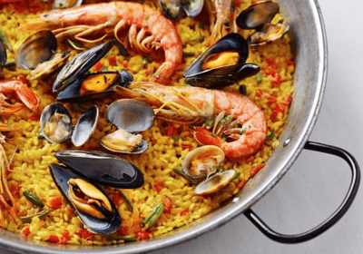 paella met zeevruchten