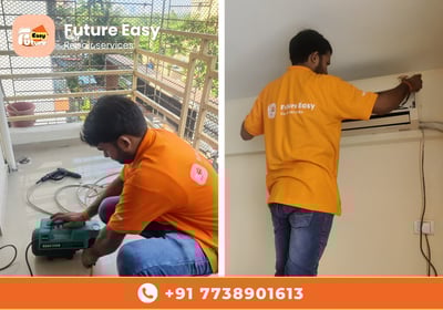 Future Easy technicians providing expert AC servicing and repair, ensuring efficient cooling solutio