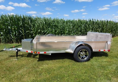 trailer in a corn field