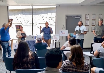 a group of people being part of a show by Bay Area mentalist David Martinez