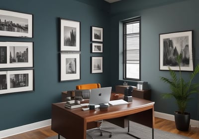 Freshly painted interior walls