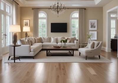 Newly installed hardwood floors