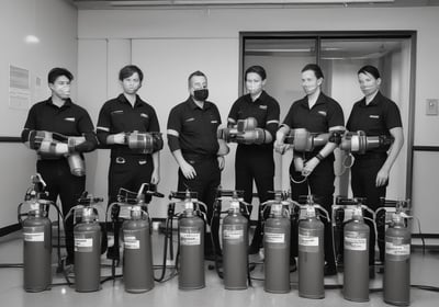 groupe en formation prévention en incendie