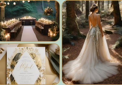 a woman in a wedding dress and a wedding dress