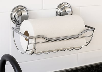 custom suction paper roll holder for kitchen storage solution from Chinese supplier