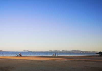 Lange stranden langs het mar menor