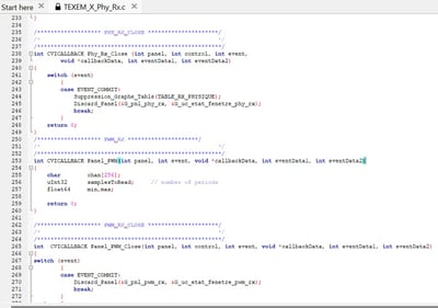 C source code for the acquisition/generation of PWM with National Instruments technologies