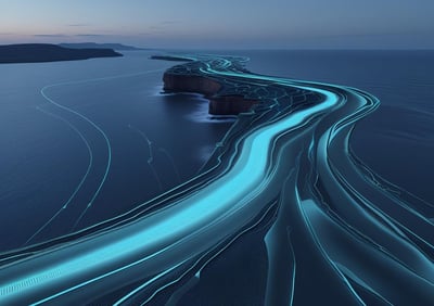 a long exposure of a long exposure of a road