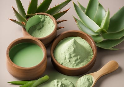 Aloe Vera Powder – Hydrating and soothing herb powder for skincare, digestion, and overall wellness.