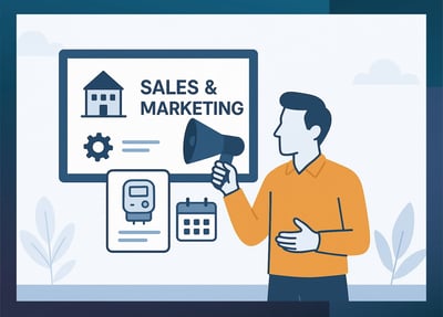 Smart metering GTM campaign planning illustration