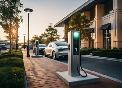 DC fast charger in streets of Doha Qatar
