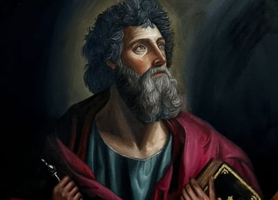 Apostel Paulus - Öl auf Leinwand.