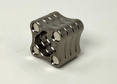Magnetic, stackable, haptic polished stainless steel anti-stress toy “Micro”, metal anti-stress toy, anti-stress toy, anti-st
