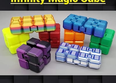 Anti-stress infinity cube, 3D Printed, Sensory toy, Stimulation