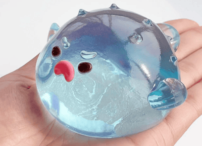 Soft puffer fish, handmade, Taba Squishy, anti-stress toy