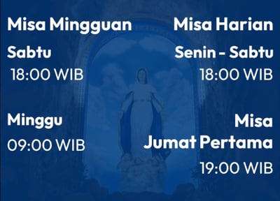 Jadwal Misa Gereja St. Fransiskus Asisi, Kabil