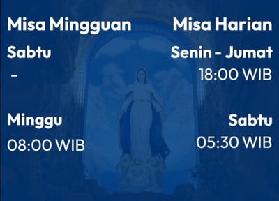 Jadwal Misa Gereja Stella Maris, Kepulauan Anambas